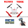 WL WLtoys V686K FPV WiFi Headless Modus 4CH 6-Achsen-Gyro Handy Control RC Quadcopter Drohne mit Kamera Modus 2 Weiß RTF